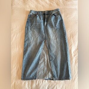 Denim Forum Light Blue Vintage Maxi Skirt